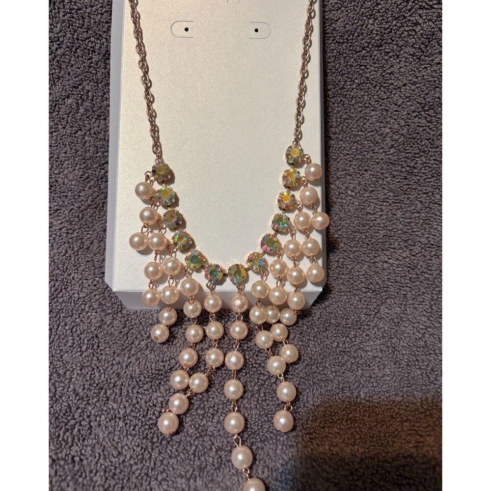 Pearl & Crystal Layered Statement Necklace